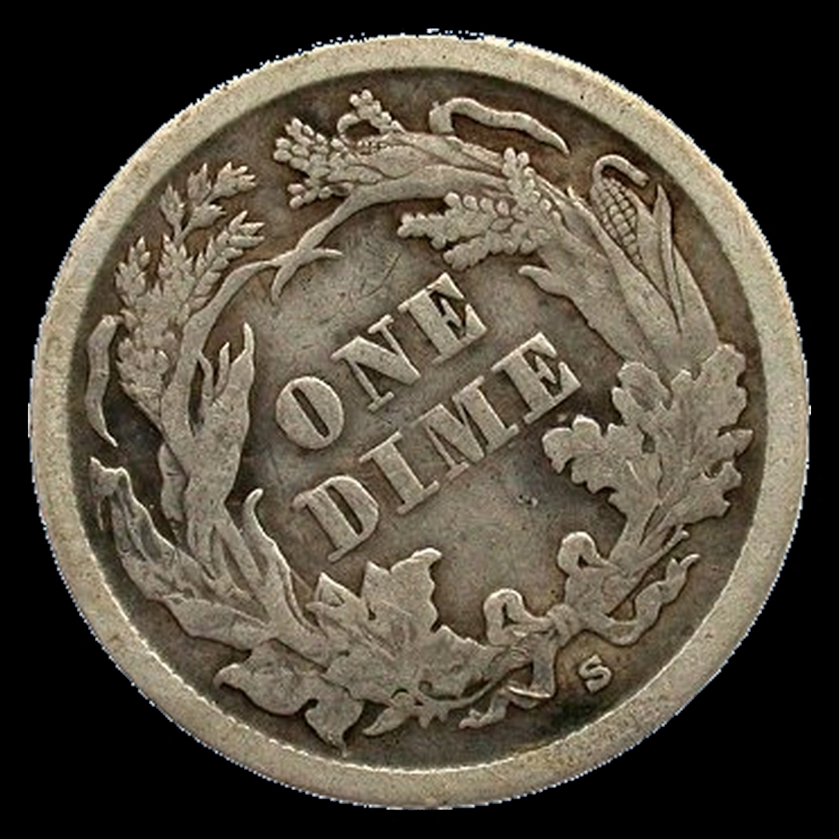 1862 Liberty Seated Dime: Rotated Dies