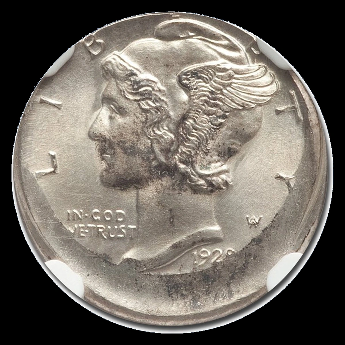 1928 Mercury Dime: Off-Center Strike