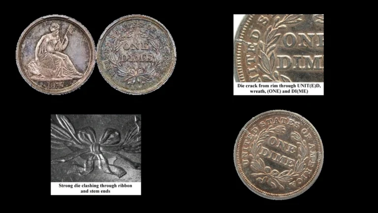 1837 Liberty Seated Dime Errors — error coin photographs