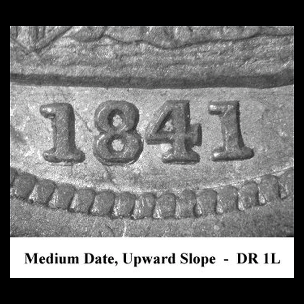 1841 Liberty Seated Dime: Repunched Date