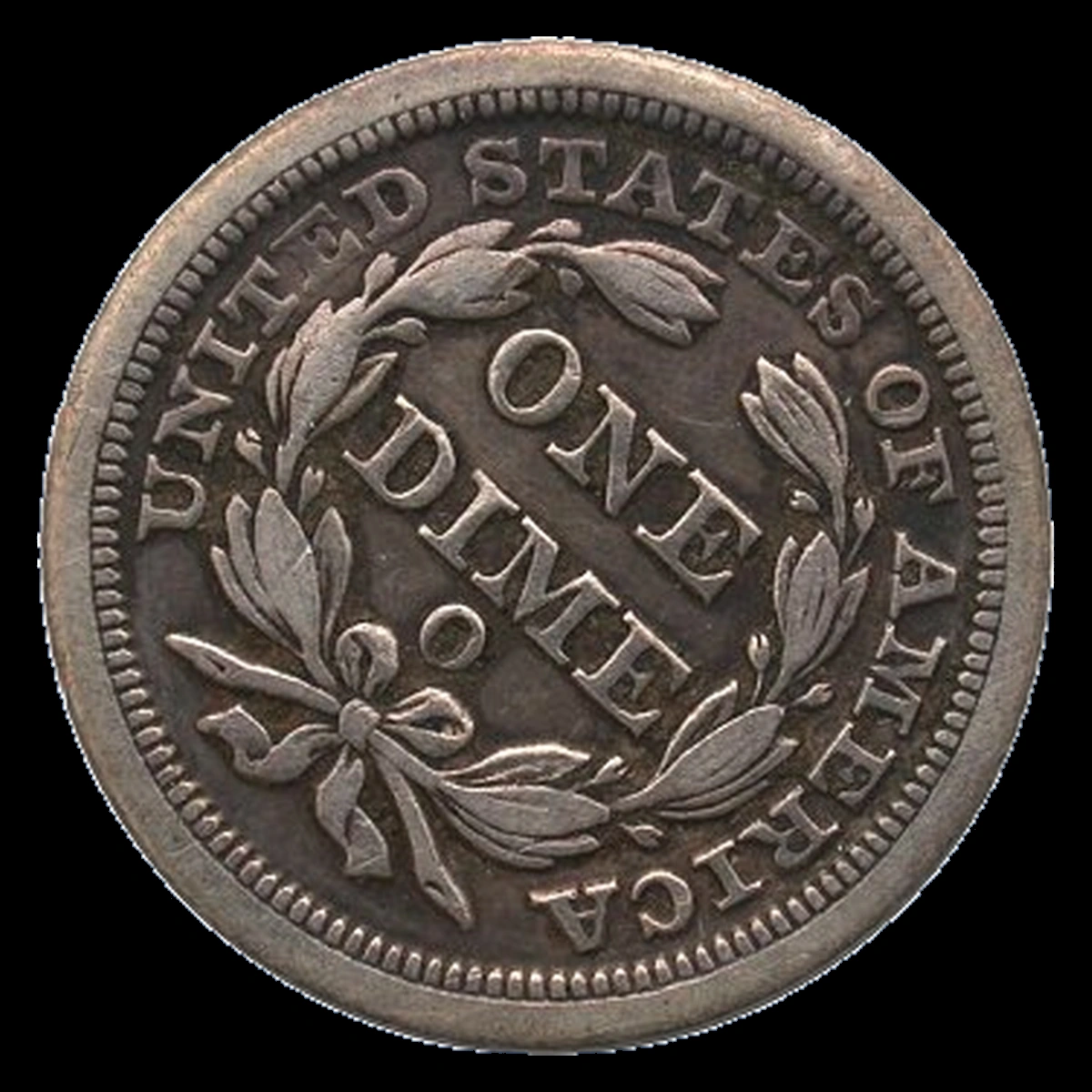 1850 Liberty Seated Dime: Rotated Dies