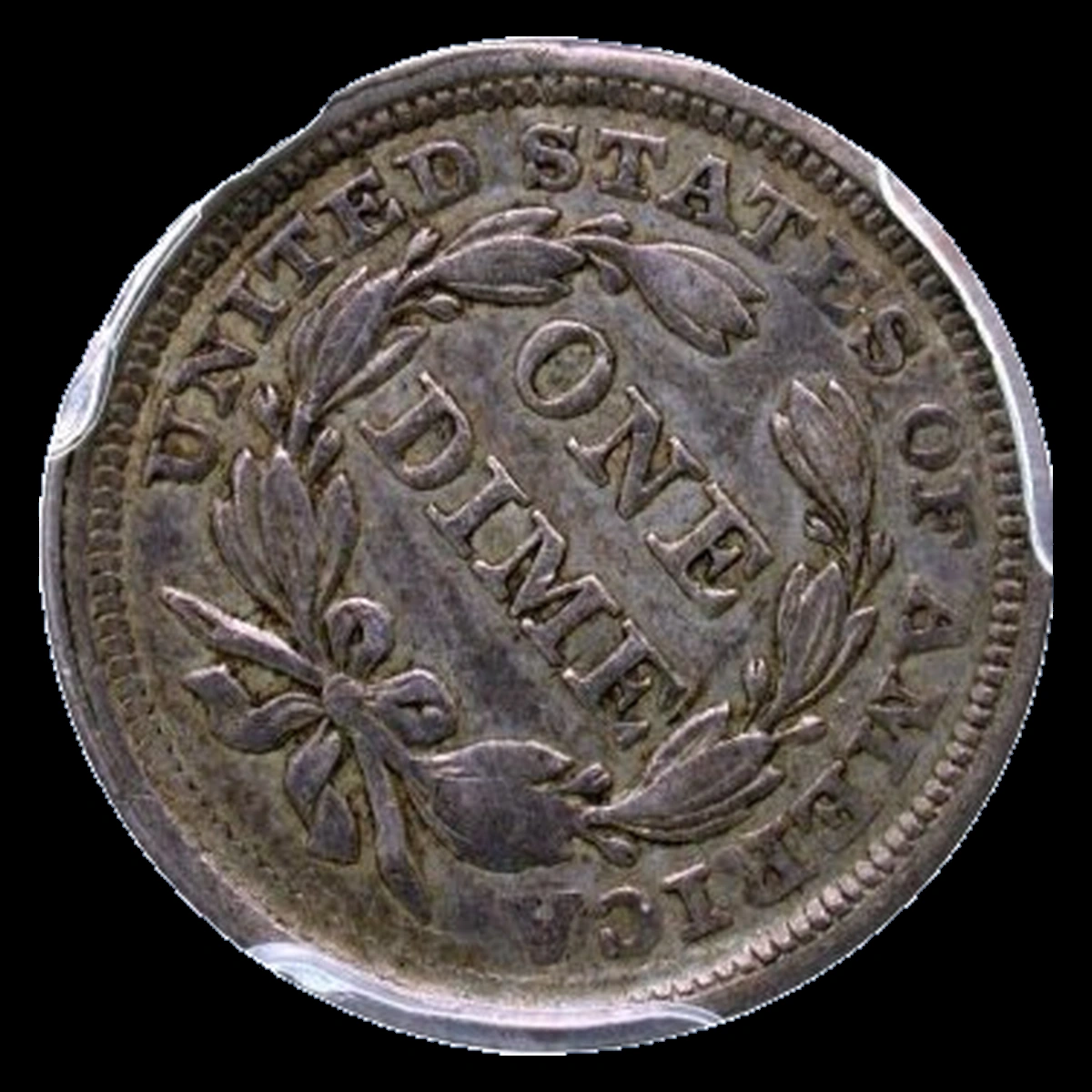 1858 Liberty Seated Dime: Rotated Dies