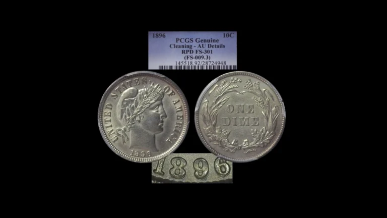 1896 Dime Errors — error coin photographs