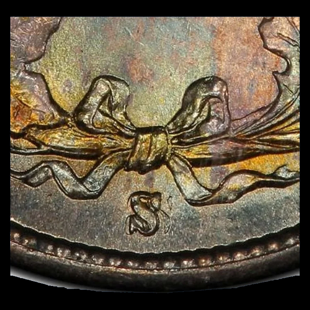 1893 Barber Dime: Repunched Mintmark