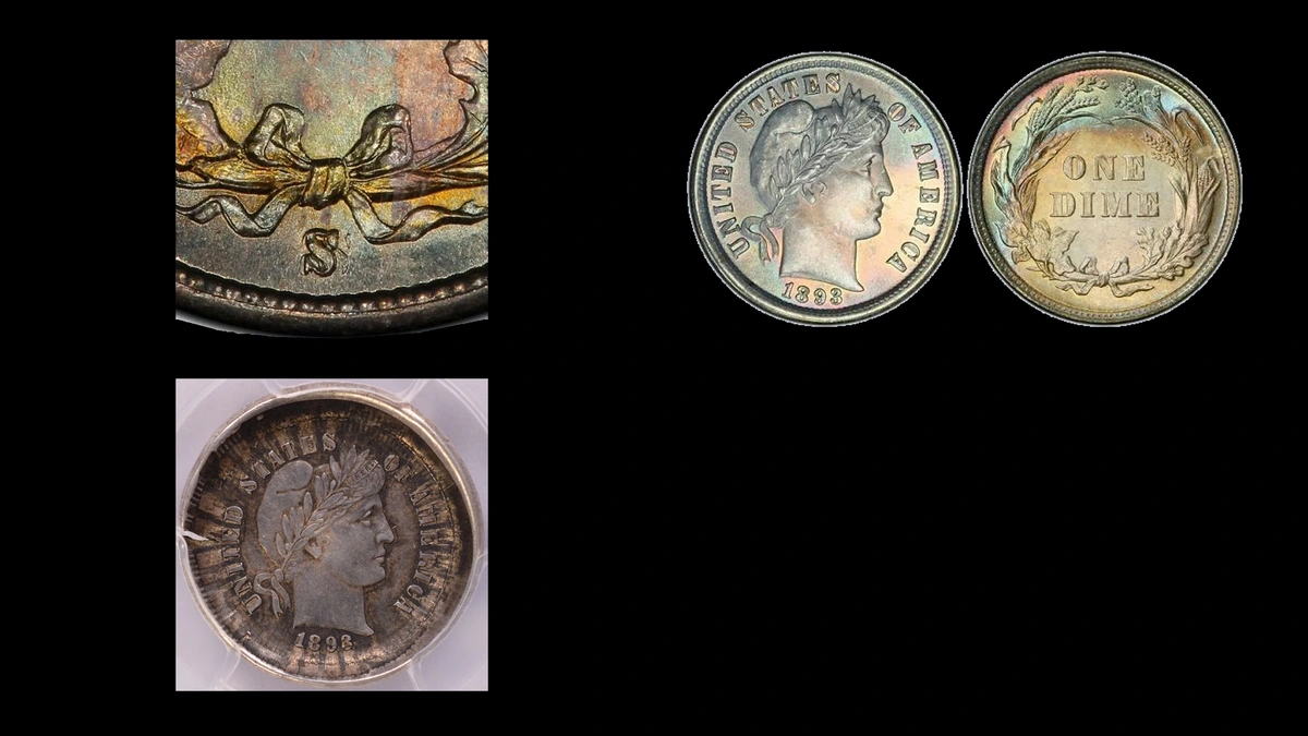 1893 Dime Errors — error coin photographs