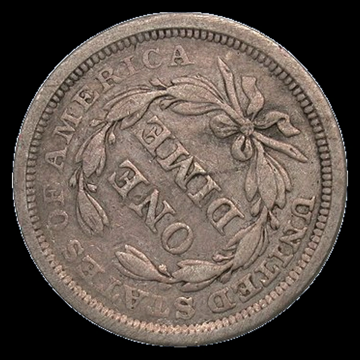 1855 Liberty Seated Dime: Rotated Dies