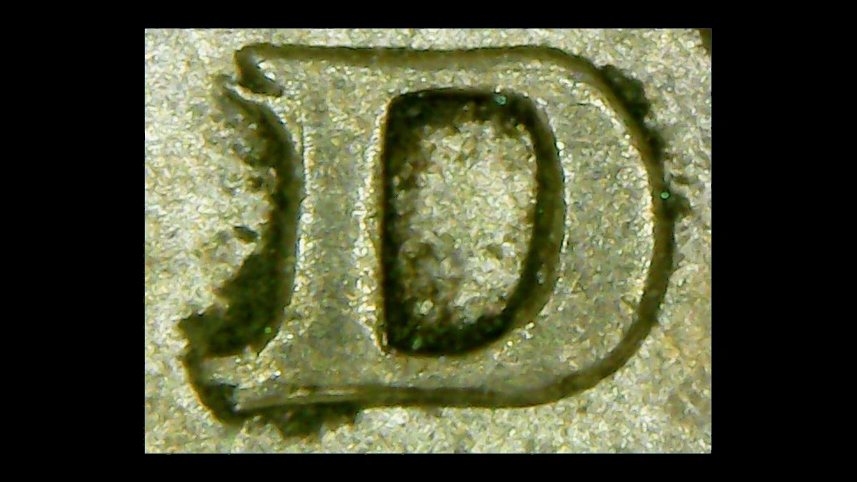 1914 Barber Dime: Repunched Mintmark