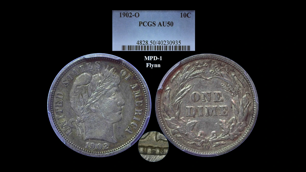 1902 Barber Dime: Misplaced Date