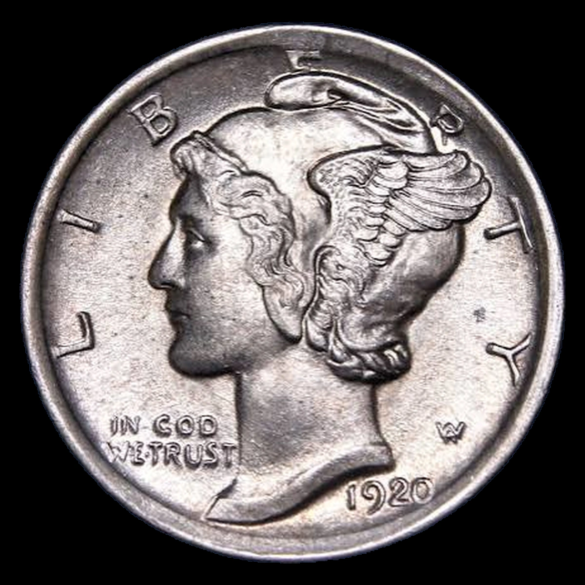 1920 Mercury Dime: Doubled Die Obverse