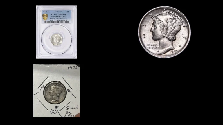1920 Dime Errors — error coin photographs