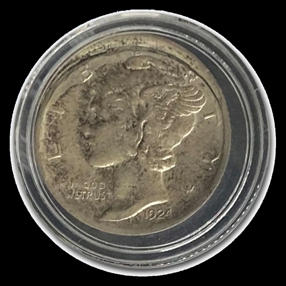 1924 Mercury Dime: Lamination / Split Planchet