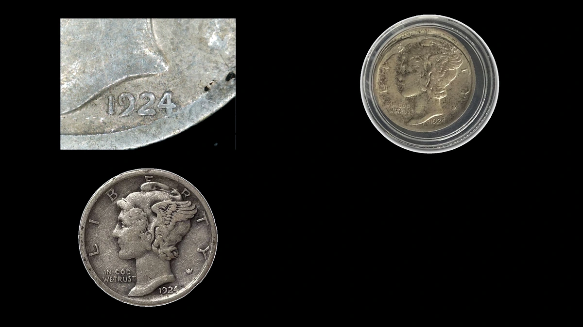 1924 Dime Errors — error coin photographs