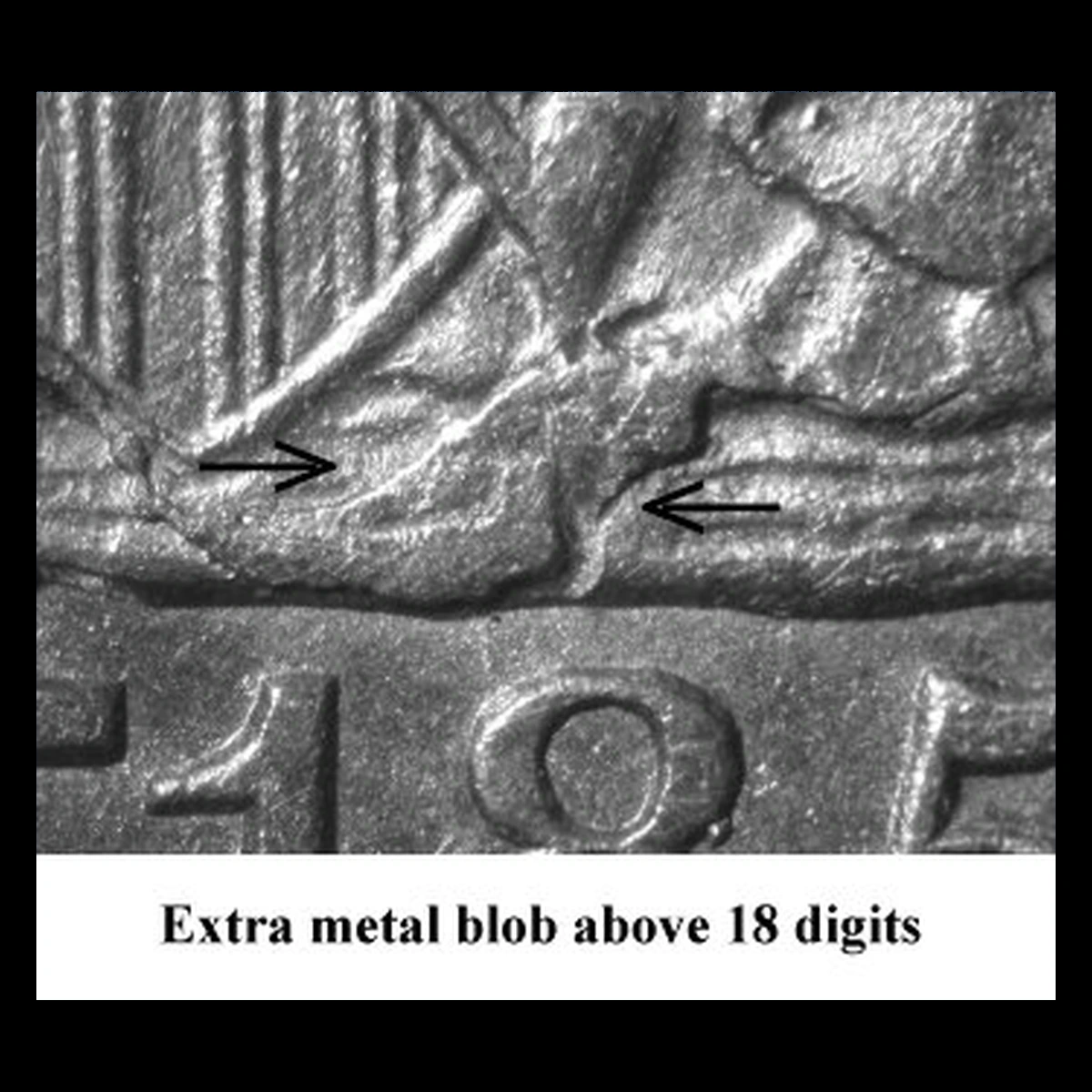 1853 Liberty Seated Dime: Die Crack / Die Chip