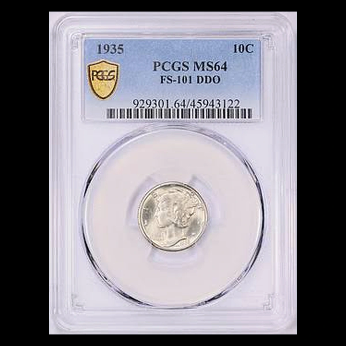 1935 Mercury Dime: Doubled Die Obverse