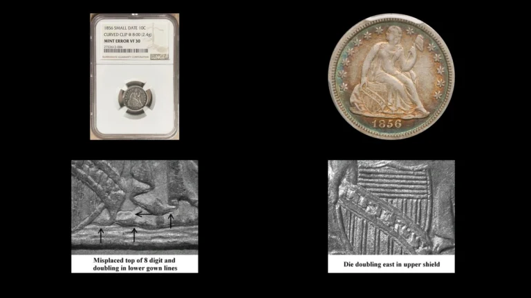 1856 Dime Errors — error coin photographs