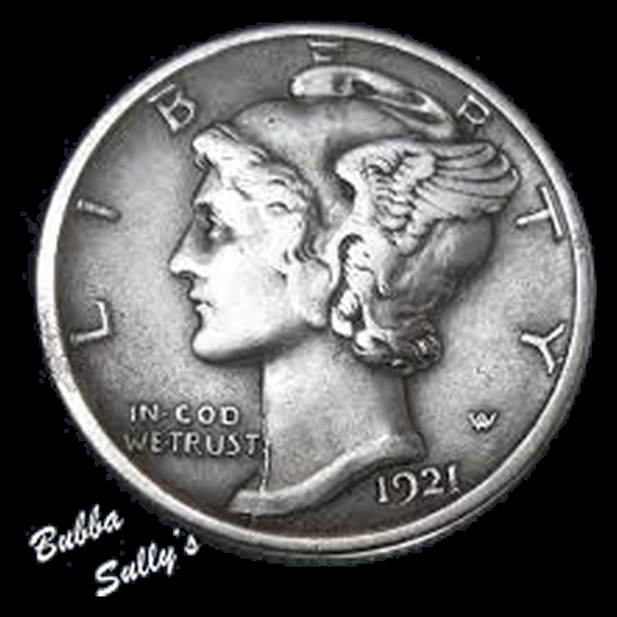 1921 Mercury Dime: Die Crack / Die Chip