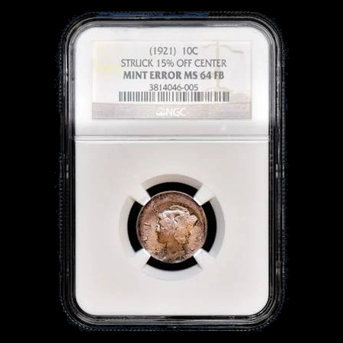 1921 Mercury Dime: Off-Center Strike