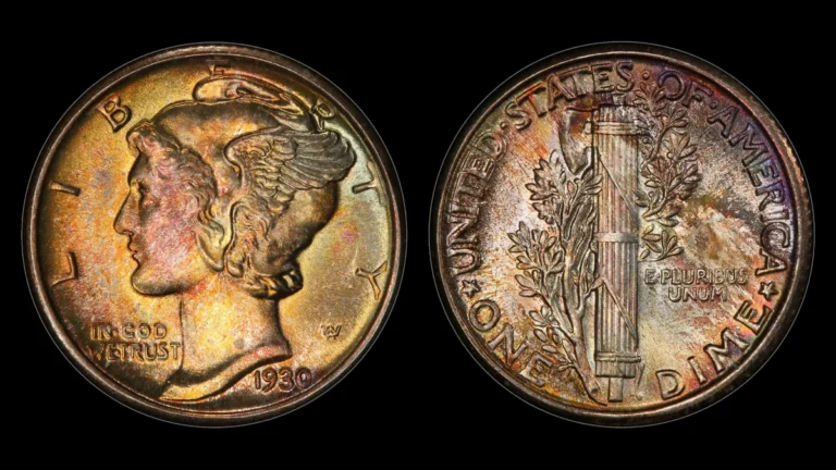 1930 MS Mercury Dime, obverse and reverse