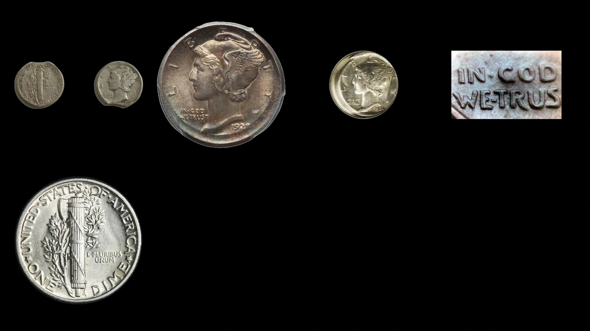 1929 Dime Errors — error coin photographs