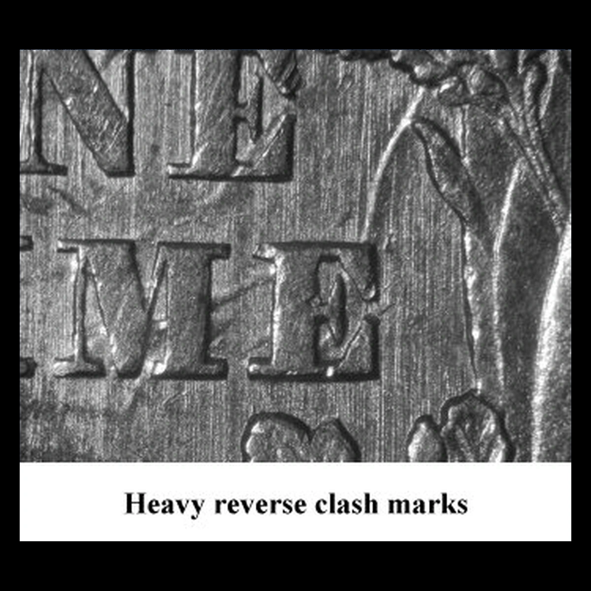 1861 Liberty Seated Dime: Clashed Dies