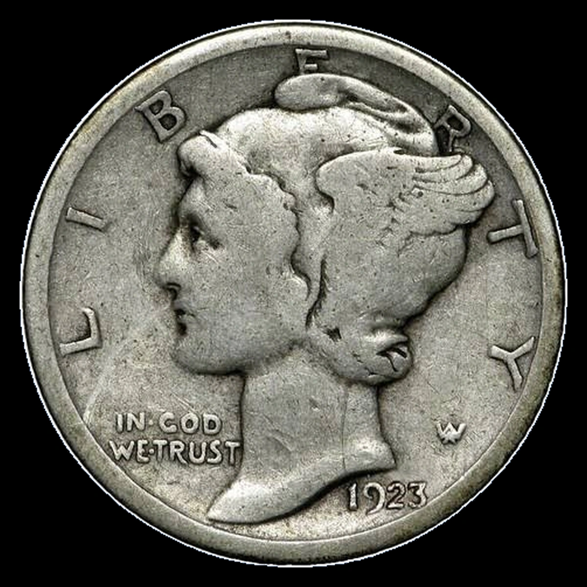 1923 Mercury Dime: Doubled Die Obverse