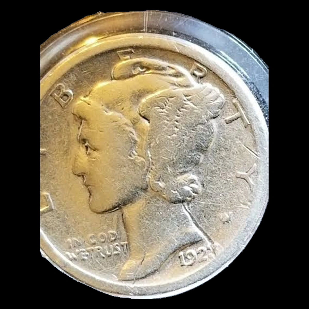 1923 Mercury Dime: Die Crack