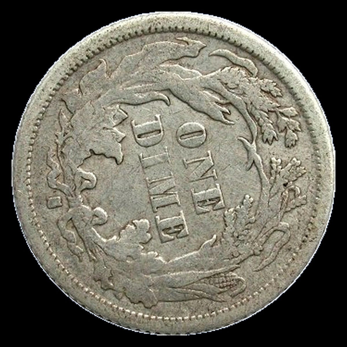 1875 Liberty Seated Dime: Rotated Dies