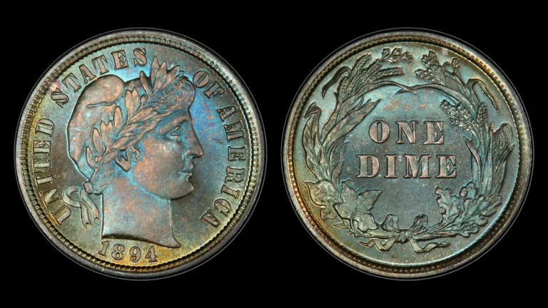 1894 Barber Dime, obverse and reverse