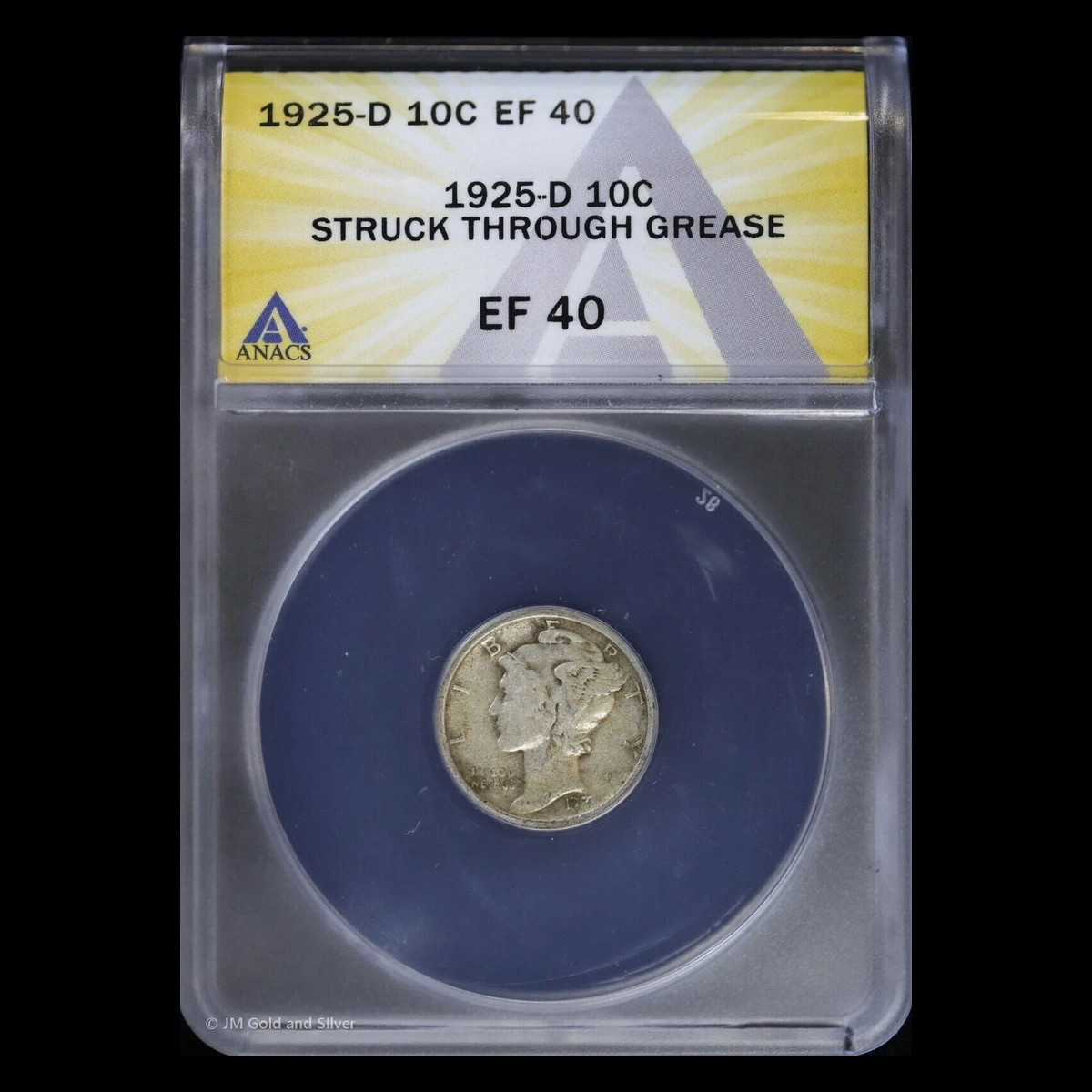 1925 Mercury Dime: Struck Through