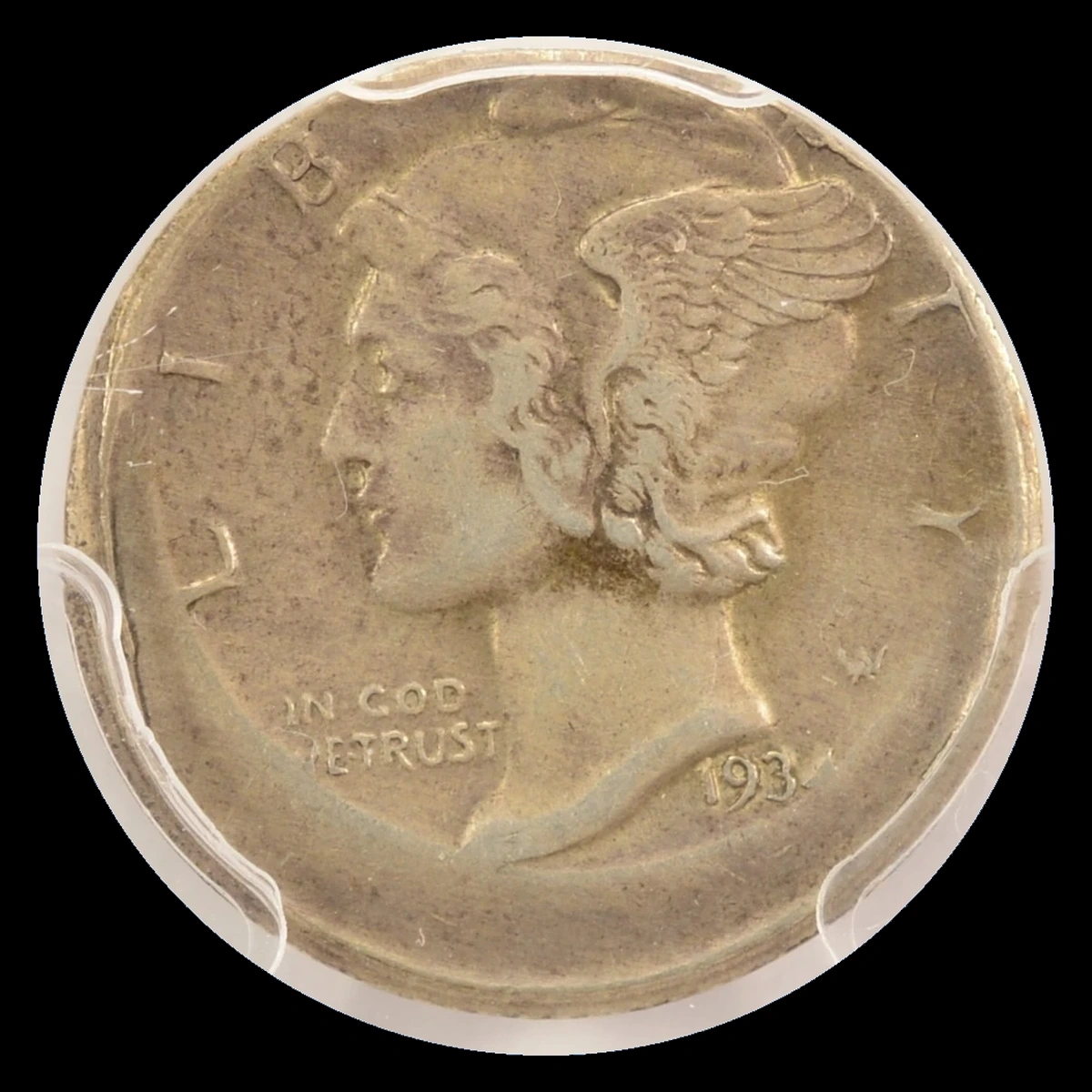 1934 Mercury Dime: Off-Center Strike