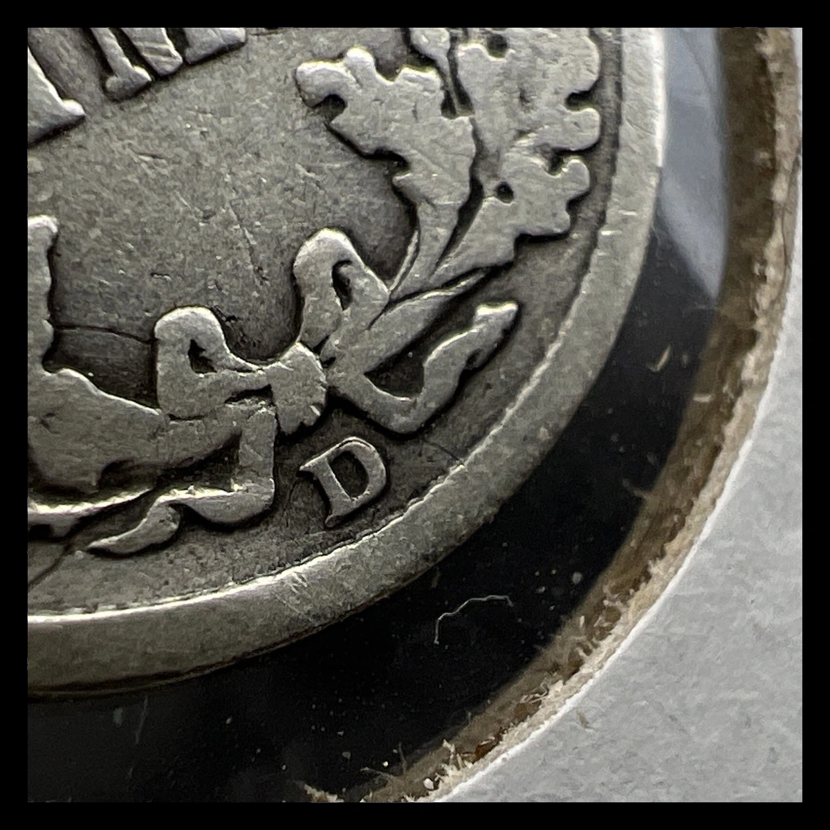 1912 Barber Dime: Repunched Mintmark