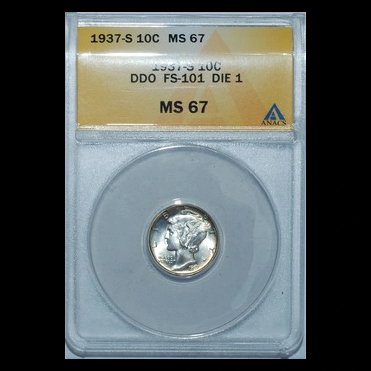 1937 Mercury Dime: Doubled Die Obverse