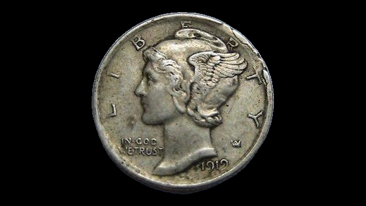 1919 Mercury Dime: Lamination