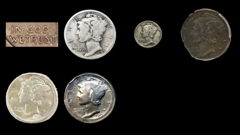 1919 Dime Errors — error coin photographs