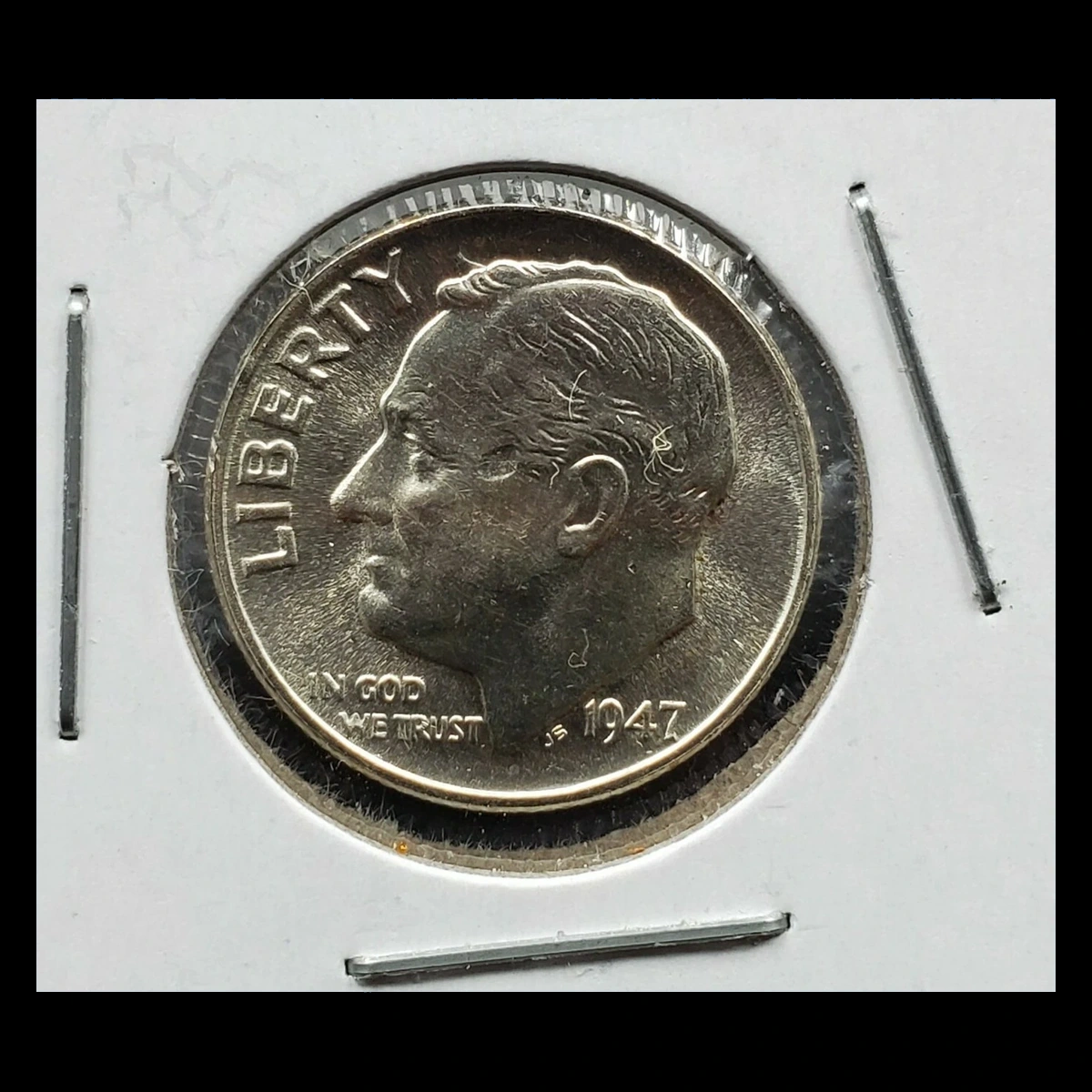 1947 Roosevelt Dime: Struck-Through Error