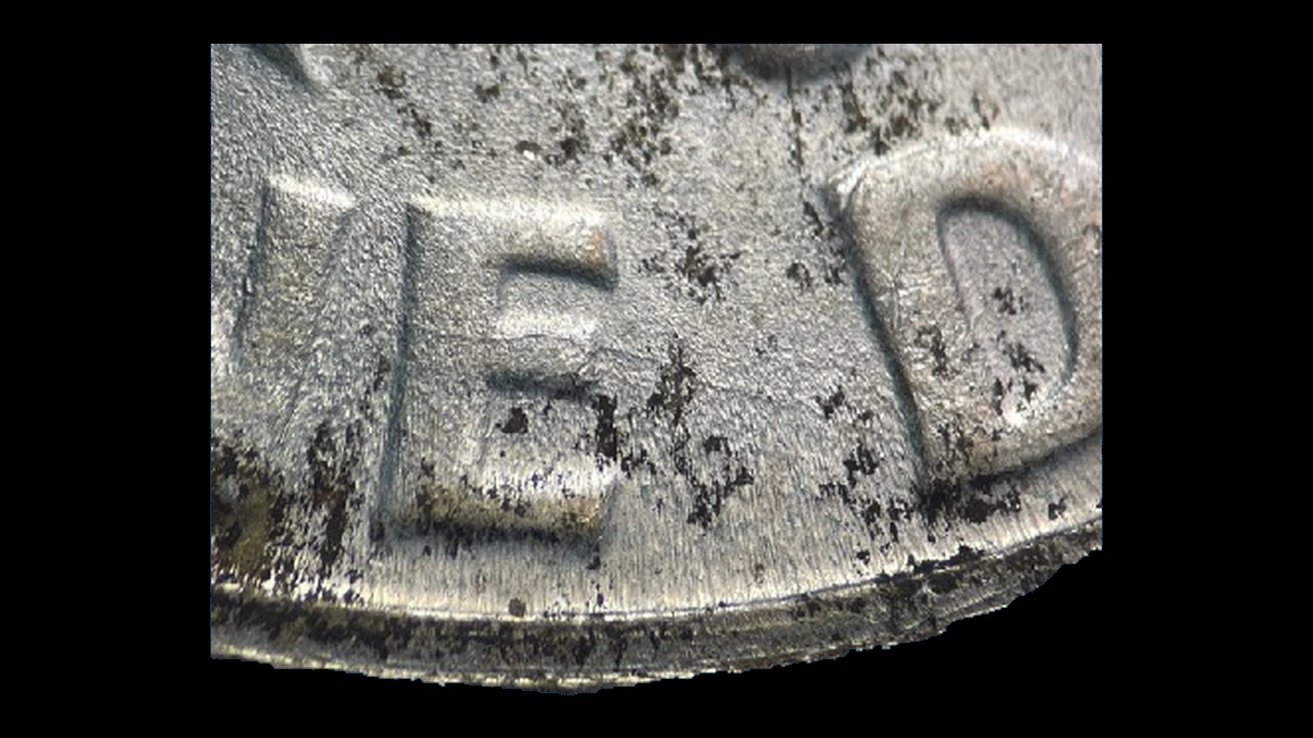 1949 Roosevelt Dime: Die Cracks