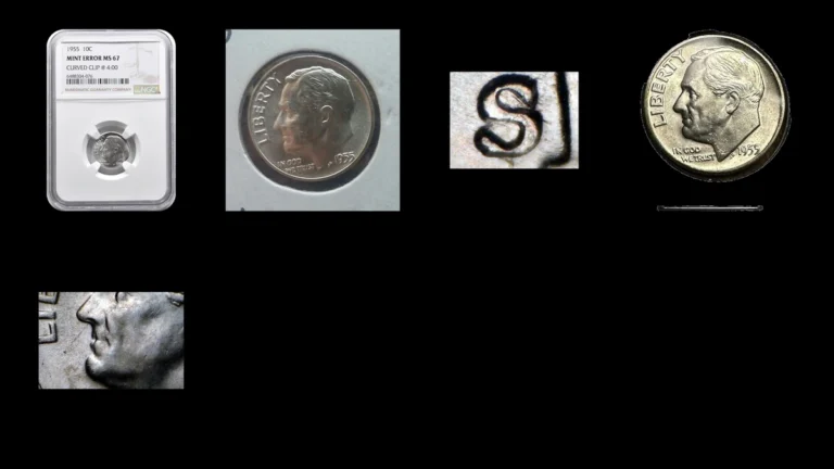 1955 Dime Errors — error coin photographs