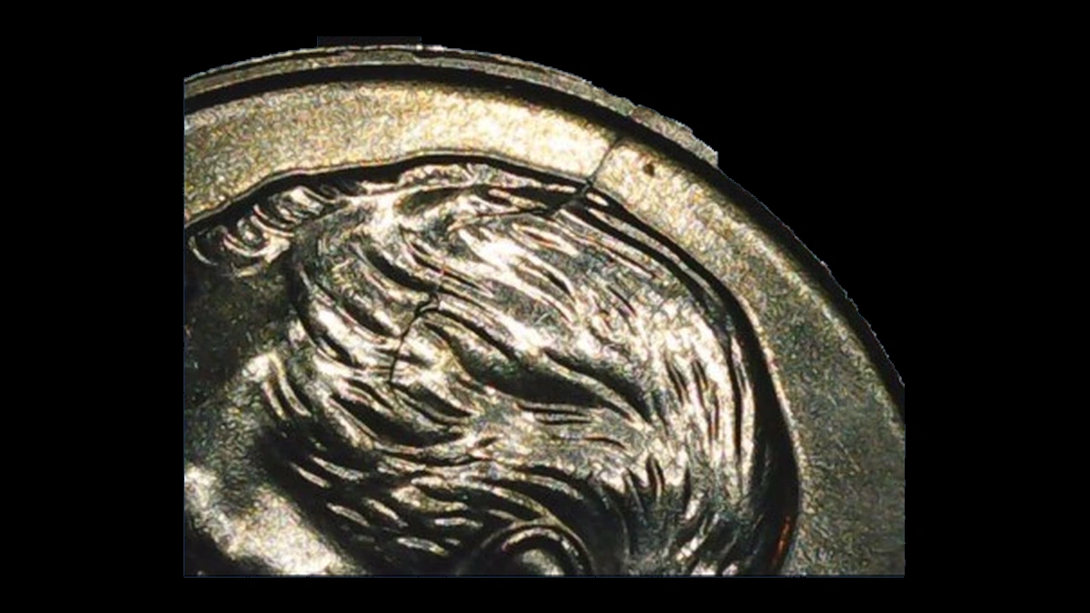 2020 Roosevelt Dime: Die Crack / Die Chip