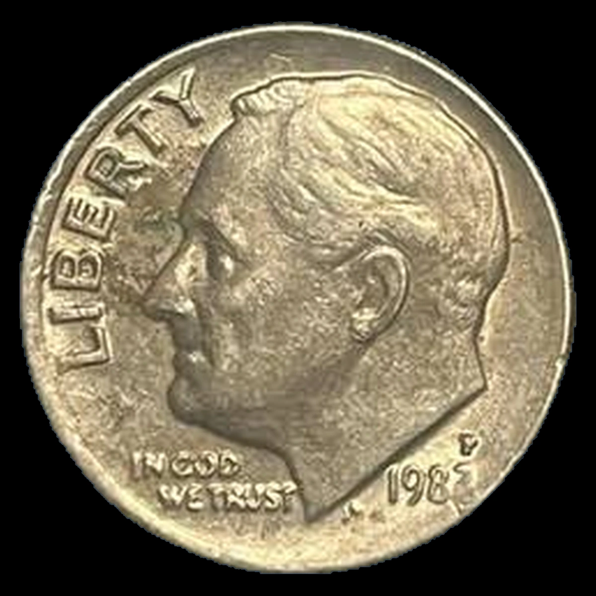 1982 Roosevelt Dime: Off Center Strike