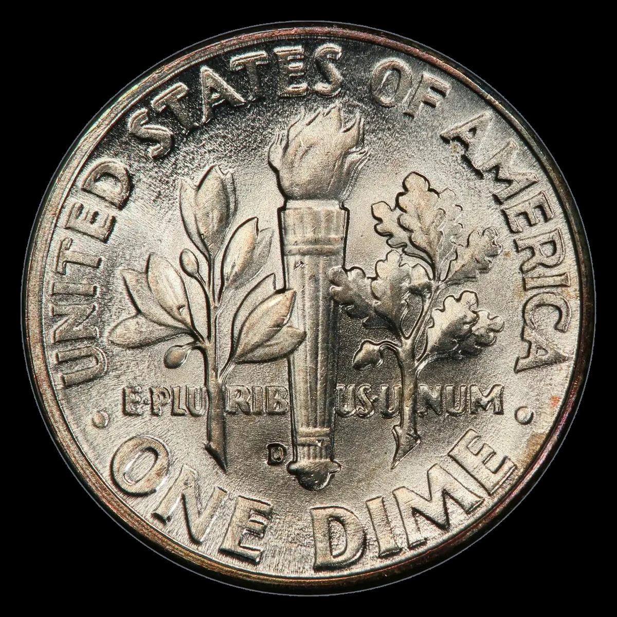 1950 Roosevelt Dime: Doubled Die Reverse