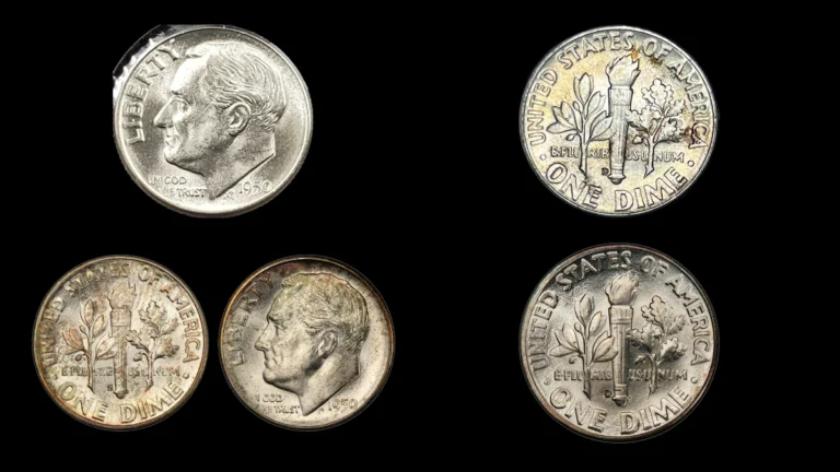 1950 Dime Errors — error coin photographs