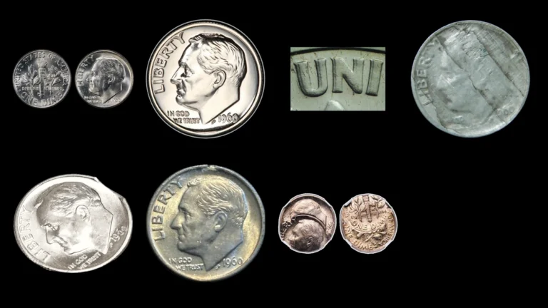 1960 Dime Errors — error coin photographs
