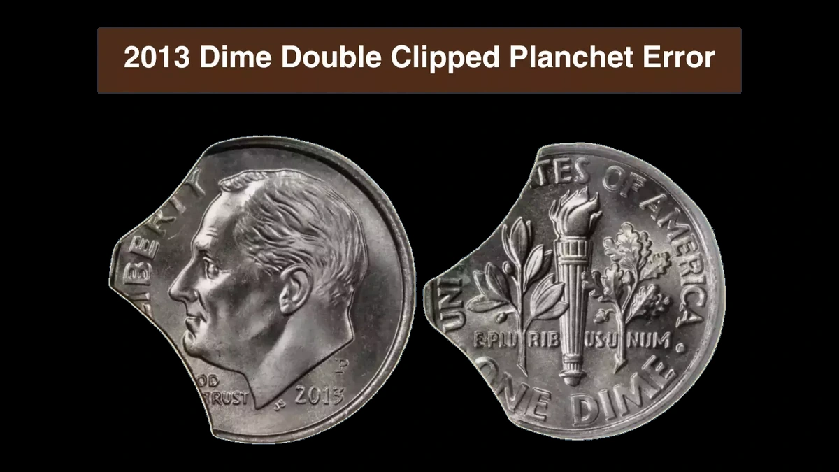 2013 Roosevelt Dime: Clipped Planchet