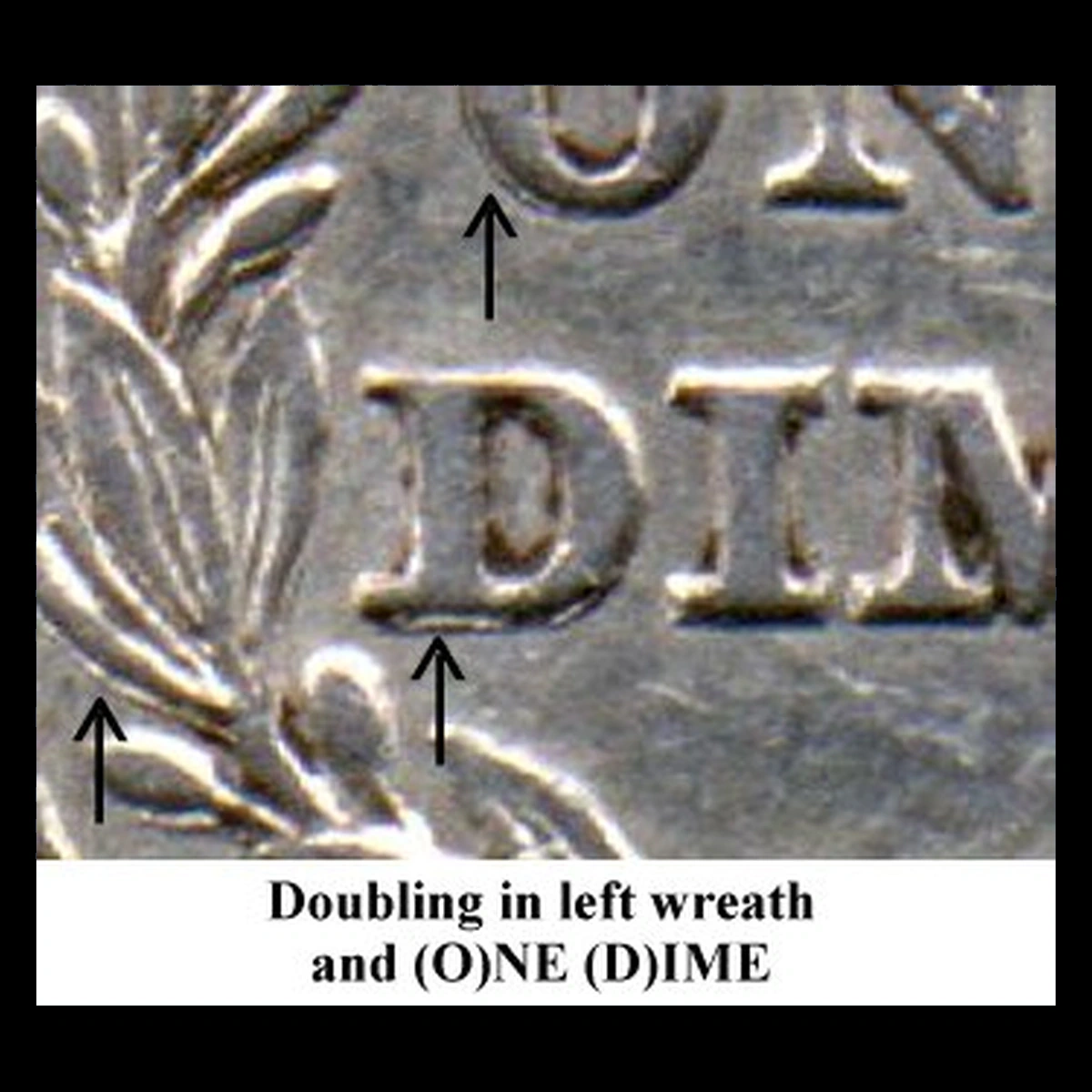 1838 Liberty Seated Dime: Doubled Die Reverse