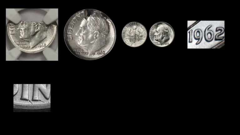 1962 Dime Errors — error coin photographs