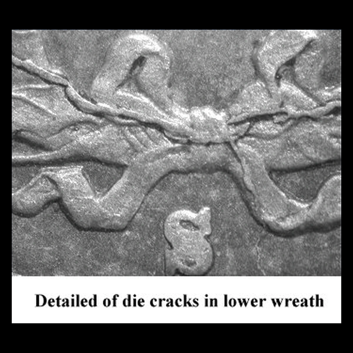 1887 Liberty Seated Dime: Die Crack / Die Chip