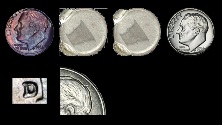 1956 Dime Errors — error coin photographs