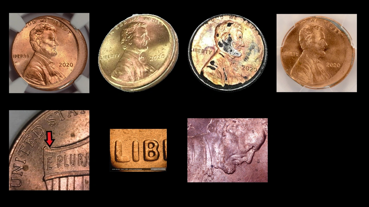 2020 Penny Errors — error coin photographs