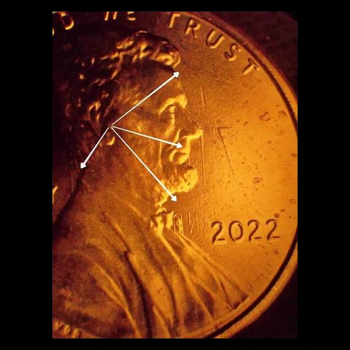 2022 Lincoln Penny: Clashed Dies