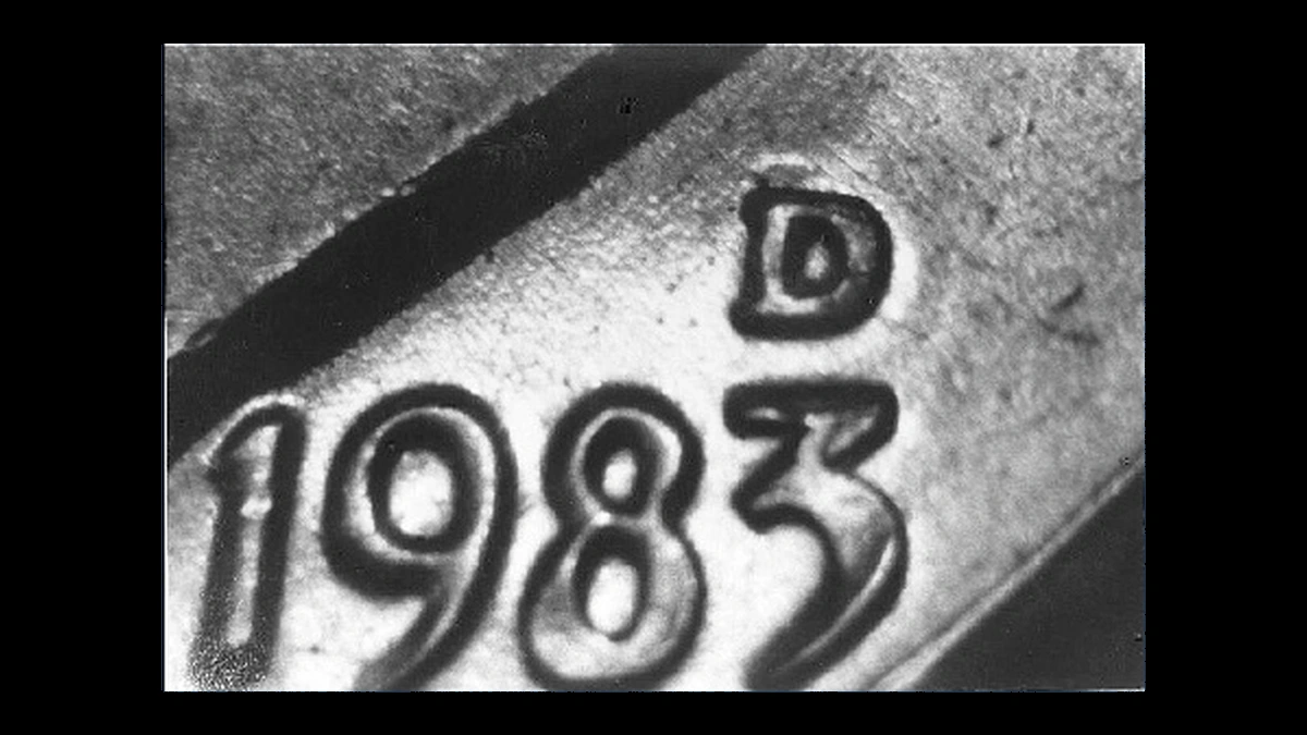 1983 Roosevelt Dime: Repunched Mintmark